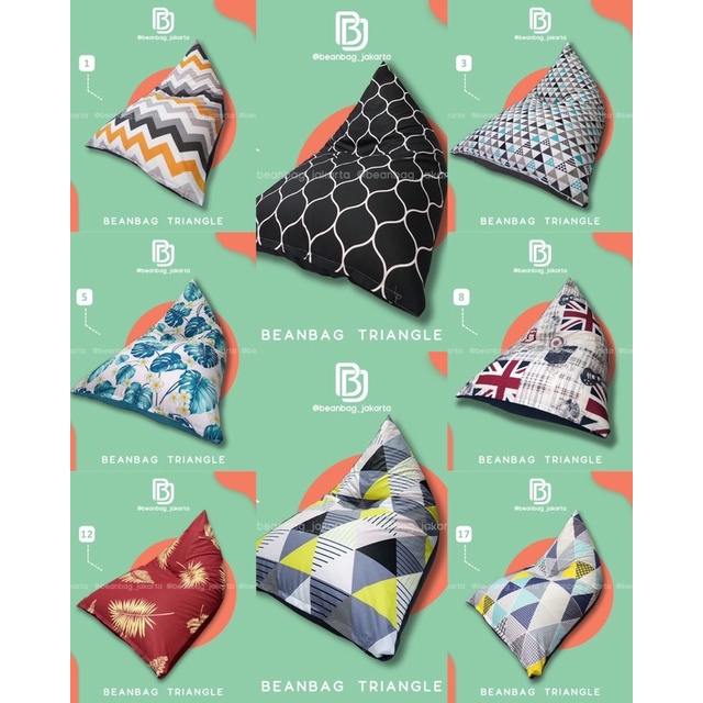 Cover bean bag triangle ukuran XXL
