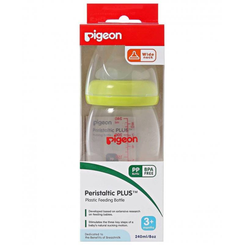 BOTOL PIGEON WIDE NECK / PIGEON PP 240ML / PERISTALTIK PLUS