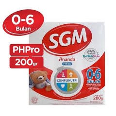 SGM Ananda PHpro Complitnutri Untuk bayi usia 0-6 bulan 200gr