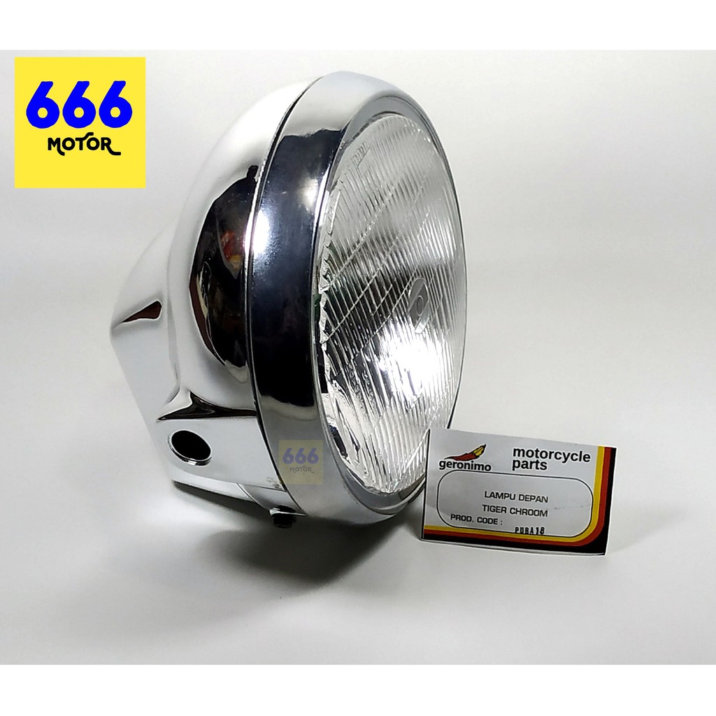 666MOTOR LAMPU DEPAN / REFLEKTOR TIGER CROM