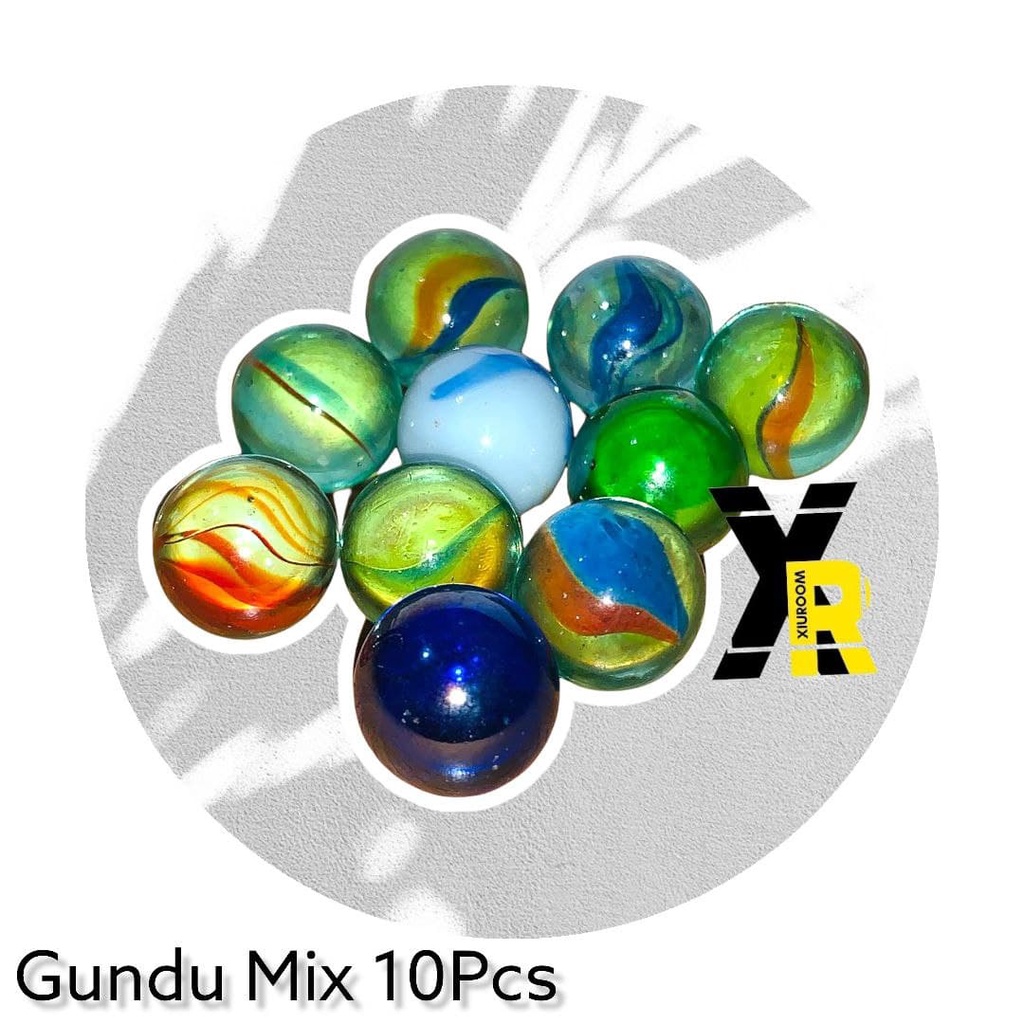 10Pcs Gundu / Kelereng Pop It Campuran / Mainan Jadul-2