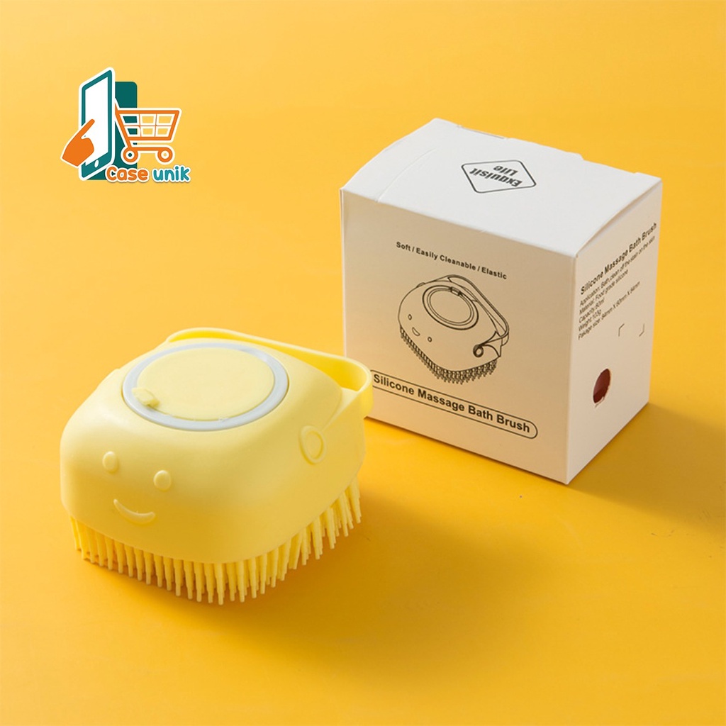 RT34 SIKAT ALAT GOSOKAN MANDI BADAN SILIKON SPONS LEMBUT SHOWER BRUSH DISPENSER PORTABLE SERBAGUNA MULTIFUNGSI CS3591