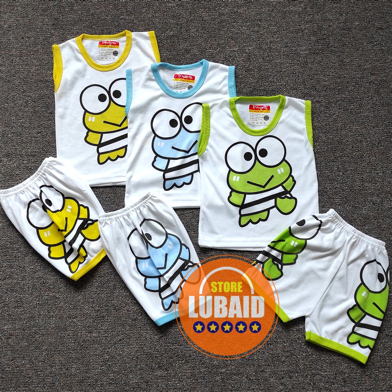 [SPY-DN05] LUBAID STORE, [TERMURAH, ORI] Setelan Baju Bayi 3-18 Bulan D’NOORFA, DNOORFA Kaos Kutung-3