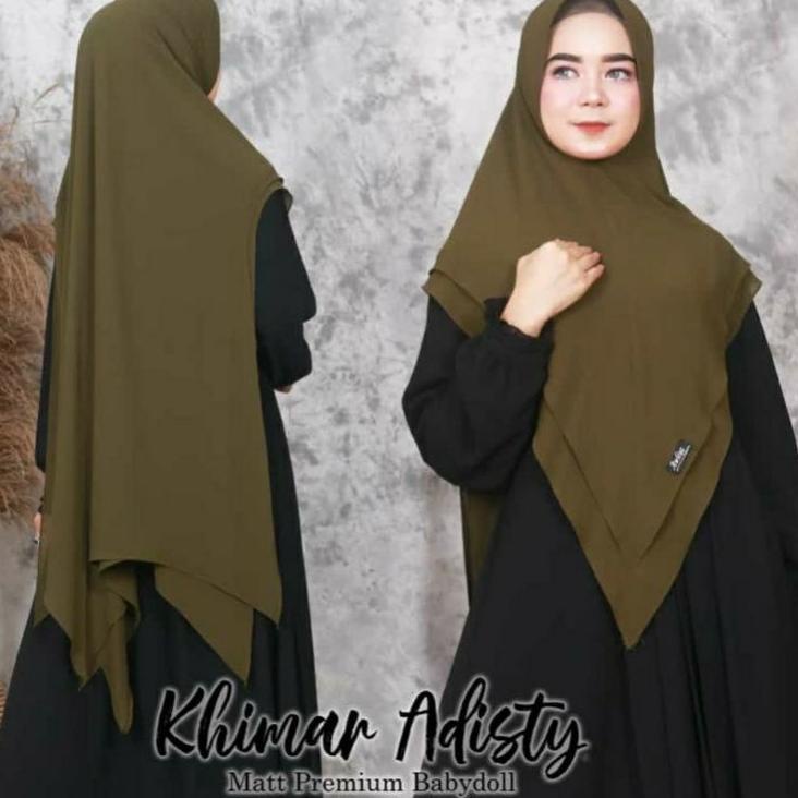 Model baru - Khimar adisty /kerudung jumbo/ hijab instans/original awliya/crinkel/original awliya co