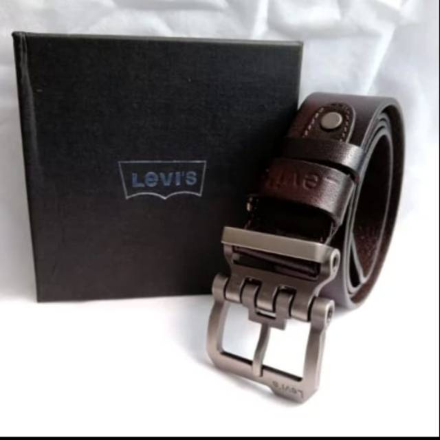 Ikat pinggang gesper pria levis robot kulit selapis super premium