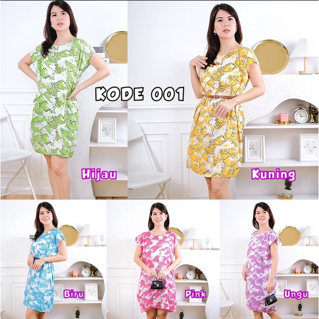 Godiva96 - DASTER MIDI RAYON BALI / DASTER IBU MURAH TERKINI BAHAN SEJUK / BUSUI / PIYAMA / BAJU TIDUR WANITA MEDAN