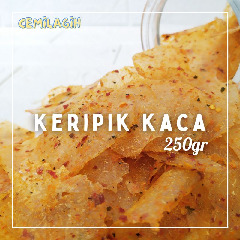 CEMILAN PEDAS KERIPIK KACA 250gram