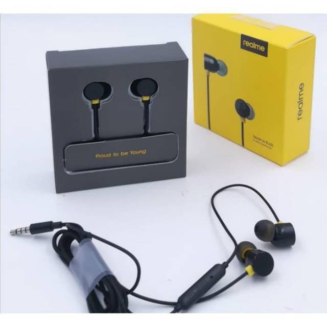 (NC) Headset Handsfree Earphone  Realme Buds In-Ear Magnetic Sport Original RMA101