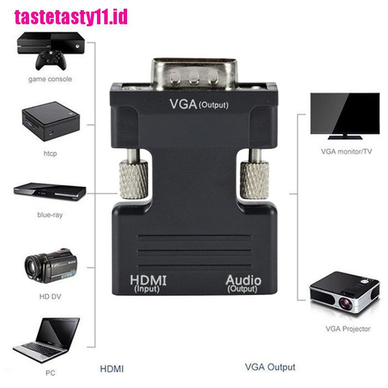 Adapter Converter HDMI Female Ke VGA Male 1080P Signal