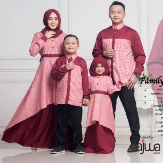 🌸KATRINA FAMILY COUPLE 🌸 Gamis couple - Gamis sarimbit wanita - Kemeja lengan panjang - ori NAJWA