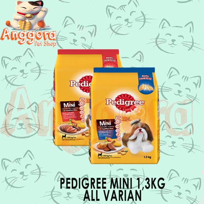 Makanan Anjing murah Pedigree MINI 1,3kg ALL VARIAN