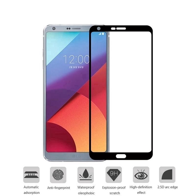 Film Pelindung Layar Tempered Glass Full Cover 3D untuk LG G6