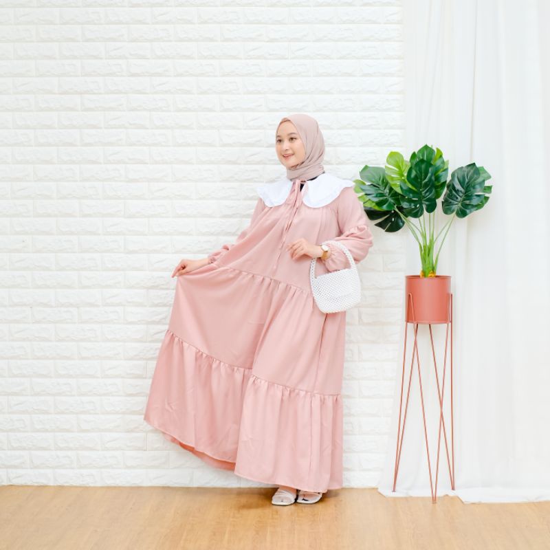 [COD] Cantika Desss S M L XL | Fashion Muslim Baju Gamis | Outfit Ideas Eid Series 2022 | Baju Gamis Lebaran | Dress Kondangan OOTD HQ | Bahan Crepe Premium |