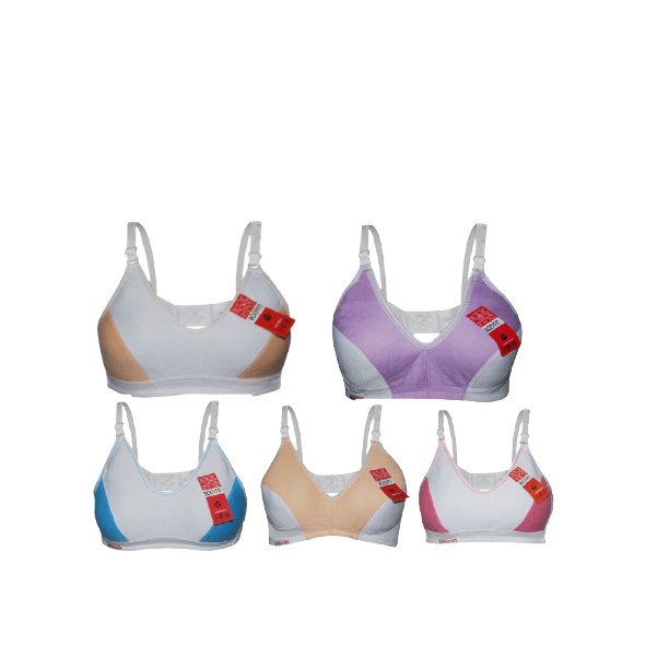 RC Isi 3 Pcs BH Bra Sport Wanita Import Bodyfit Kombinasi Tanpa Busa dan Tanpa Kawat