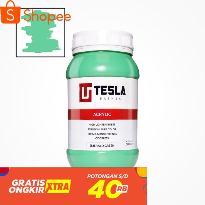 

Tesla Acrylic 500 ml Emerald Green