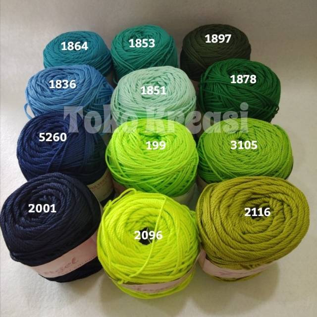 Benang rajut bahan polyester merk polyangel (varian warna 2) poly angel