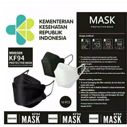 KF94 Mouson Masker 4 Lapis/Kesehatan Isi 10Pcs