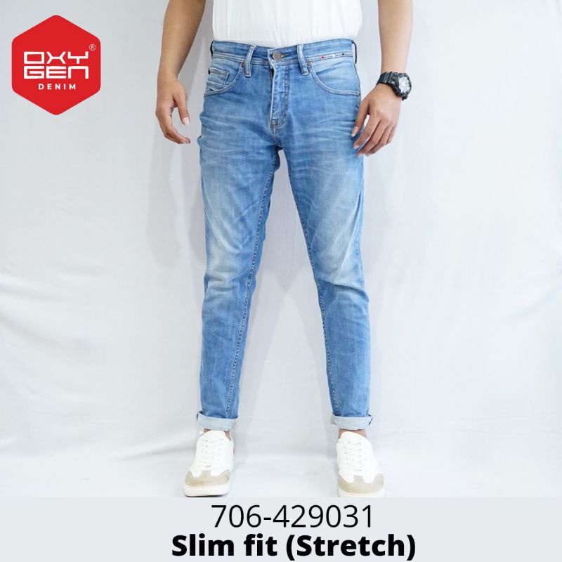 jeans oxygen denim thematic slim fit 2903 light bkue