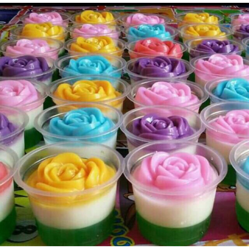 Cetakan Puding Agar Besar bentuk Mawar isi 12pcs