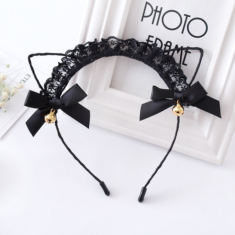 HBCG headband cat lace bando kuping kucing renda lingerie cute maid gothic