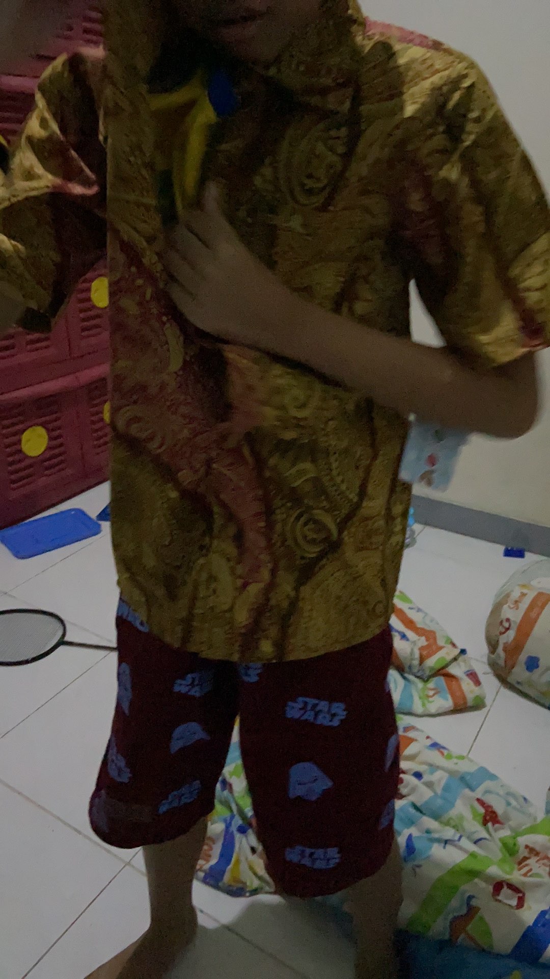 ( 6 - 12 Tahun ) Torio Smart Casual Gold Batik Shirt - Kemeja Batik Anak Laki-laki