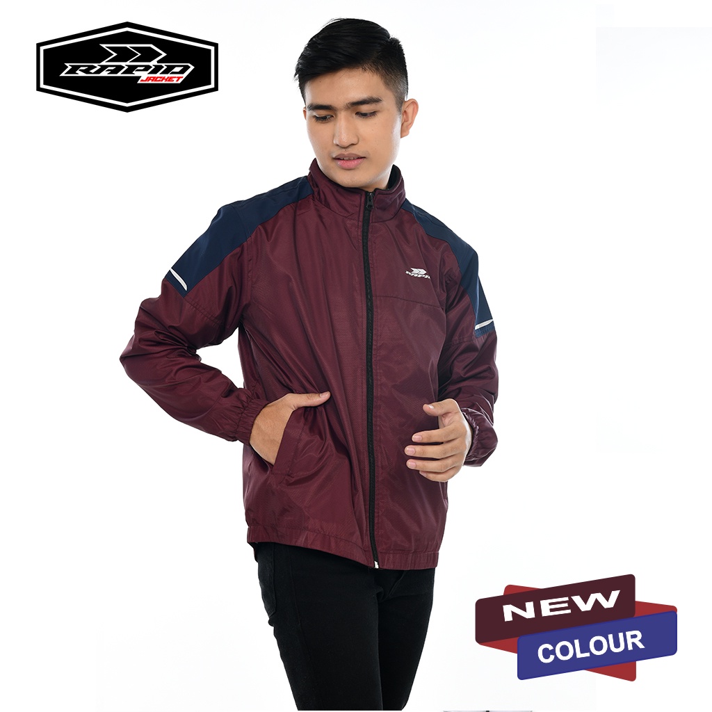 Jaket motor murah RAPID  FORTUNE pria parasit premium jacket reflektif coach jaket zipper