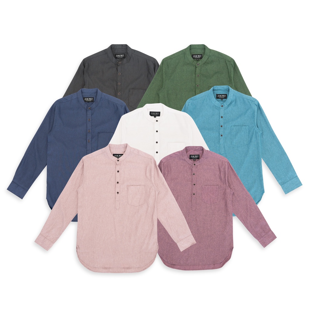 Long Kurta/Kurta Tangan Panjang/Baju Koko Pria Tangan Panjang premium Lilac 8144