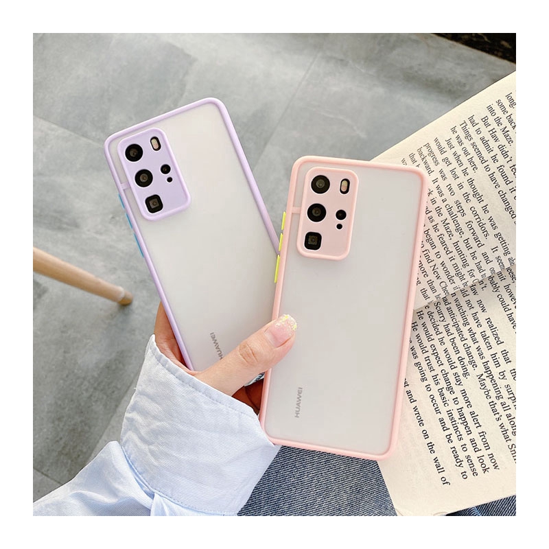 Case Bahan Akrilik Matte Dengan Lensa Kamera Untuk Huawei Nova 7i 5t 3i 7 Se P20 P30 Pro Y9 Prime 2019 Y9S