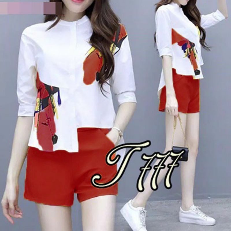 Z2 - SETELAN DELLA SETELAN BLOUSE DAN CELANA PENDEK