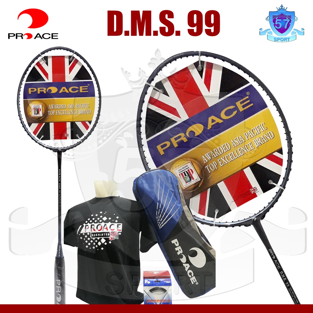 Raket Badminton Original Pro Ace DMS 99 Bonus Komplit