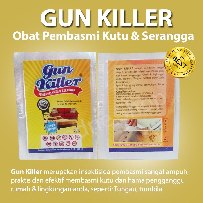 GUNKILLER SACHET Pembasmi Kutu Kasur Kutu Busuk Sofa Tembila dll