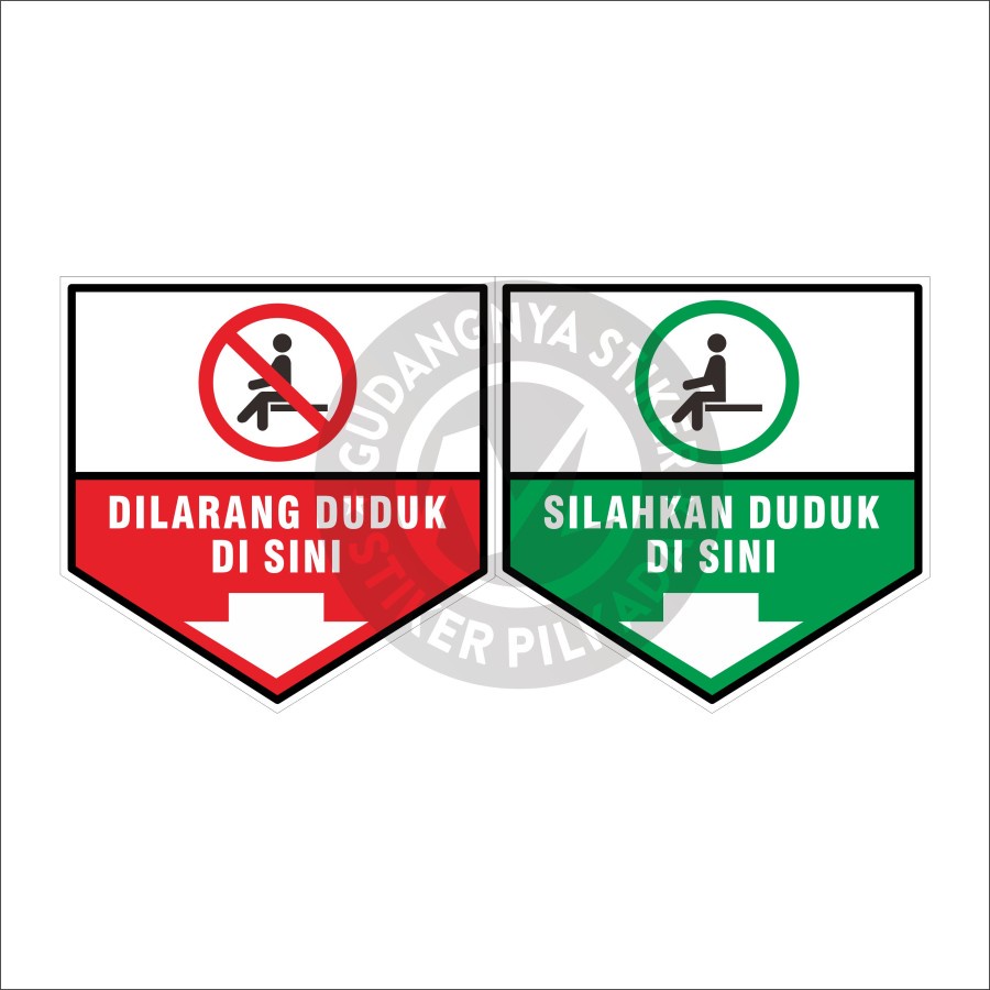 

STIKER VINYL DILARANG DUDUK MODEL 3 - 10X10CM