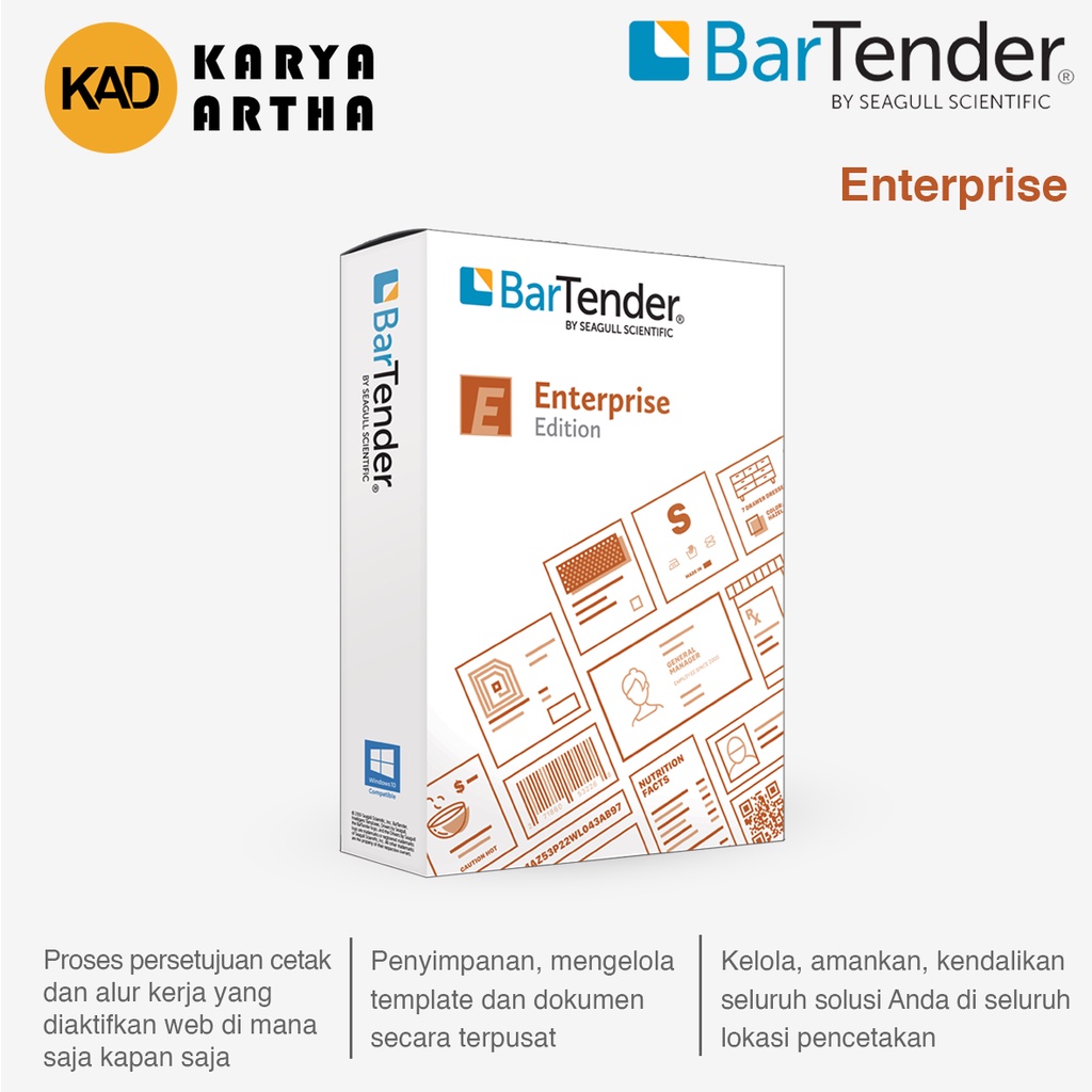 Software Barcode Bartender Enterprise Aplication BTE-2