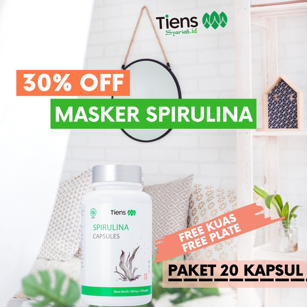 Masker Spirulina Tiens | Masker Spirulina Ori | Masker Wajah | Masker Spirulina Tiens Original