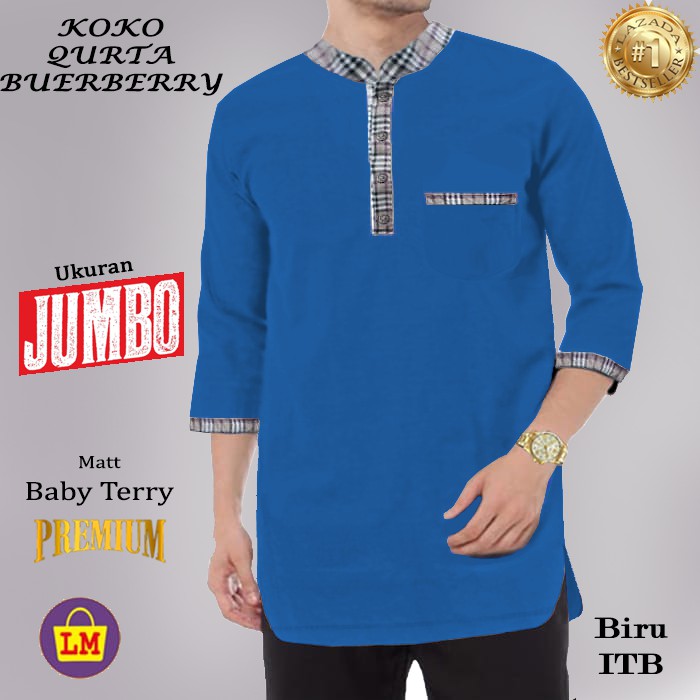 TERMURAH TERLARIS Baju Muslim Pria Koko Qurta berry Ukuran XL XXL XXXL LMS 08937 08939 08941