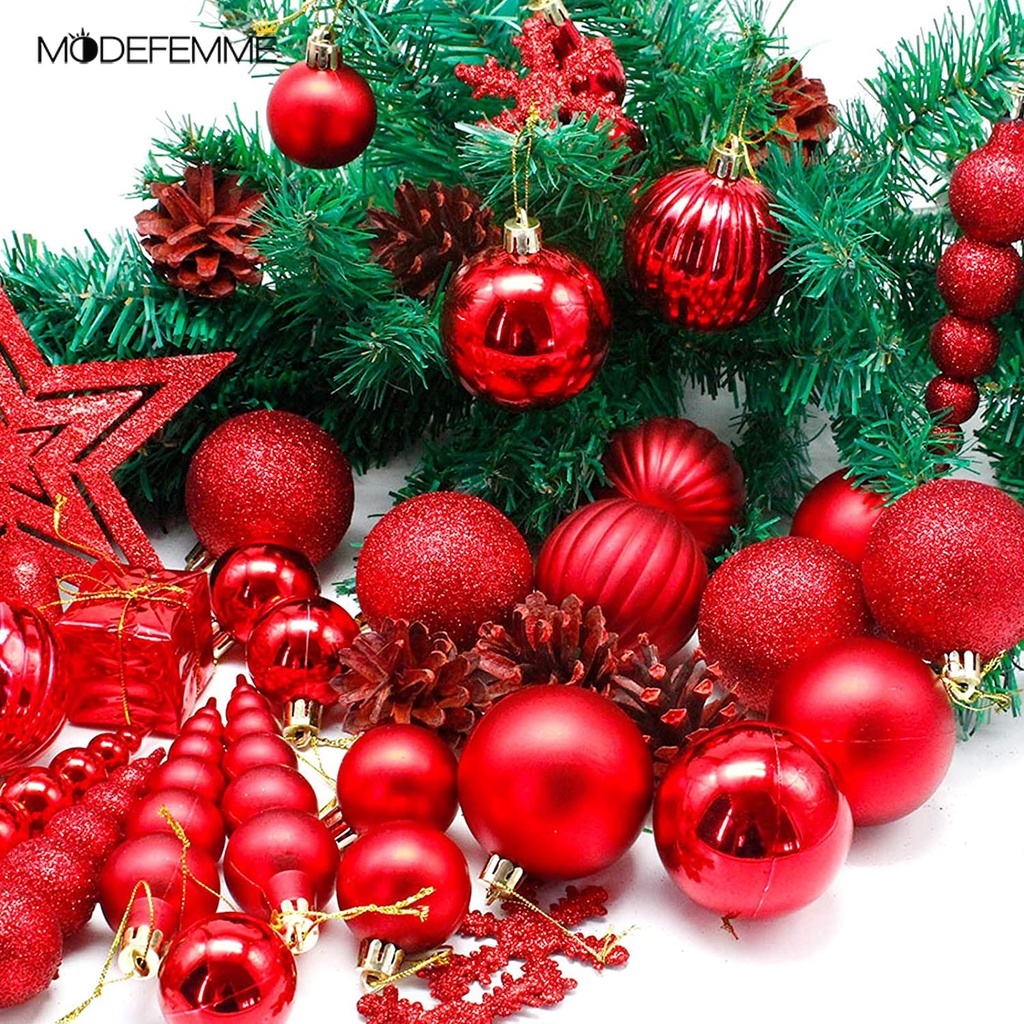 24Pcs/Box Plastic Xmas Tree Decorative Hanging Ball  For Halloween Or Christmas Tree