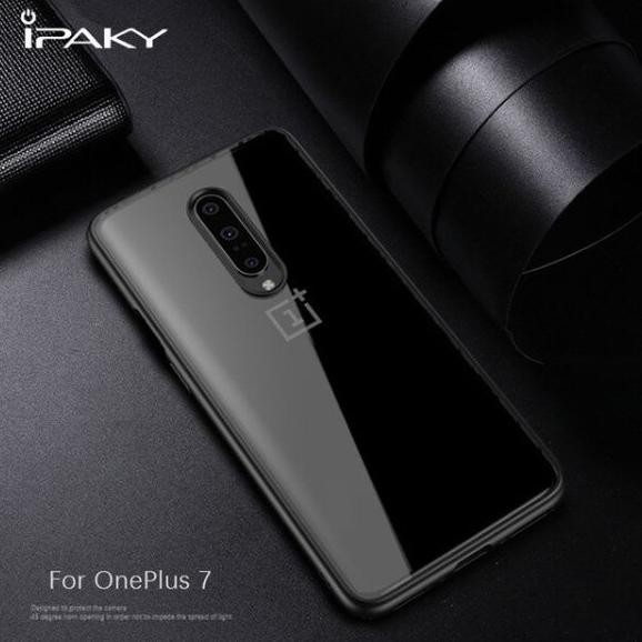 Ipaky OnePlus 7 / OnePlus 7 PRO - Clear Acrylic Armor Slim Case - OnePlus 7, Hitam