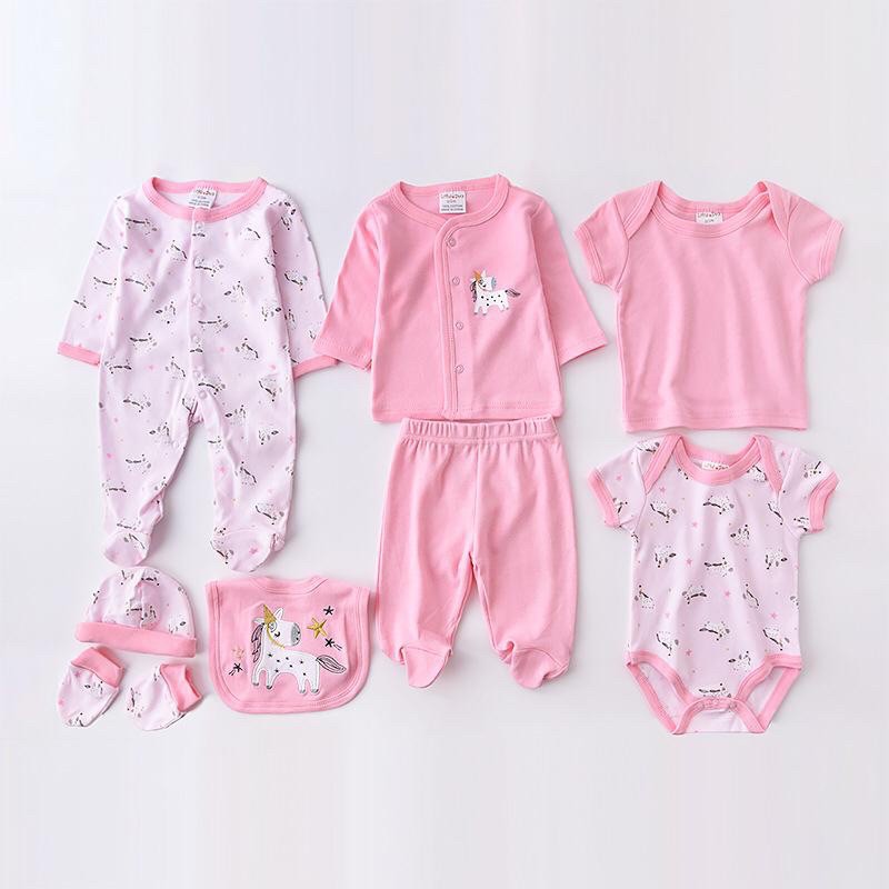 BABY BODYSET 8IN1 motif kuda pony kode 00030