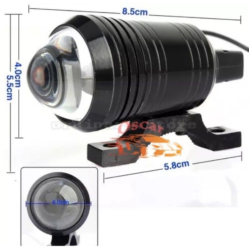 Lampu Sorot Tembak LED Projie Projektor U1 Putih Cree Lampu Sorot Motor