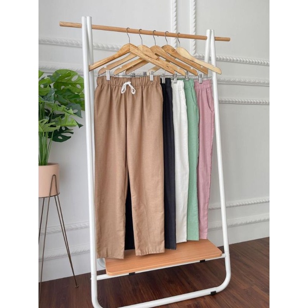 Lanina Pants Linen  celana linen panjang kulot wanita celana panjang wanita