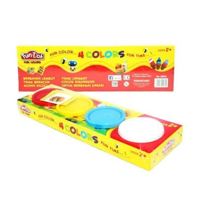 Fun Doh 4 warna/ plestisin/ lilin mainan