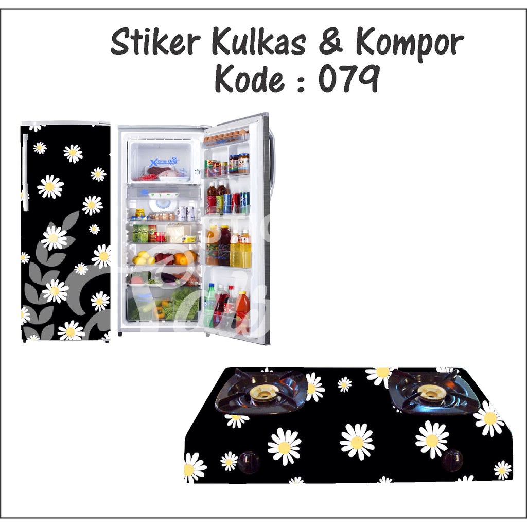 stiker kulkas dan  stiker kompor kompor 079 daisy