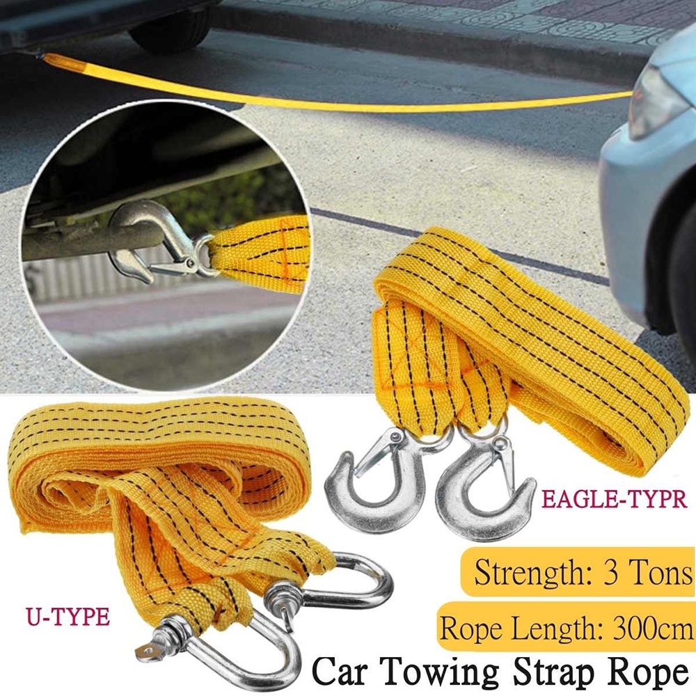 Tali derek tarikan mobil mogok 3T Emergency car towing rope 3 ton