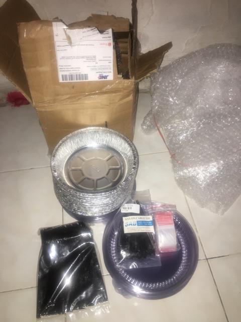 Plastik Bubble Putih Dan Hitam Wrap / Meter