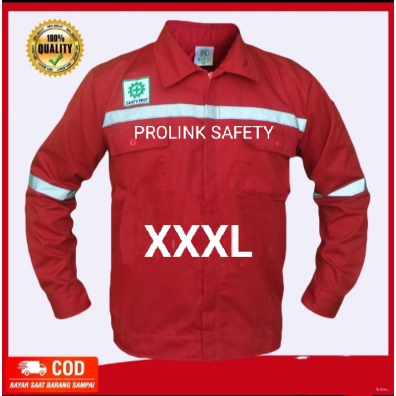 SERAGAM SAFETY 5XL SUPER JUMBO XXXXL MERAH