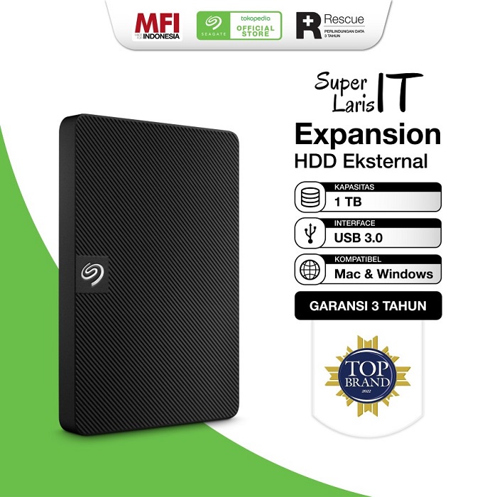 Hardisk External Seagate Expansion 1TB Usb 3.0 HDD Harddisk Portable