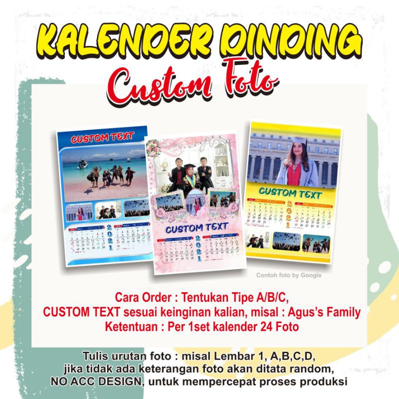 

Kalender Dinding Custom Foto
