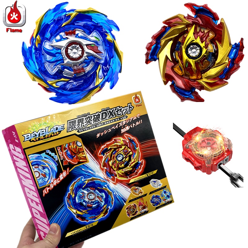 Superking Beyblade Burst B-174 LIMIT BREAK DX w/ Ruler Launcher Wired Sparking