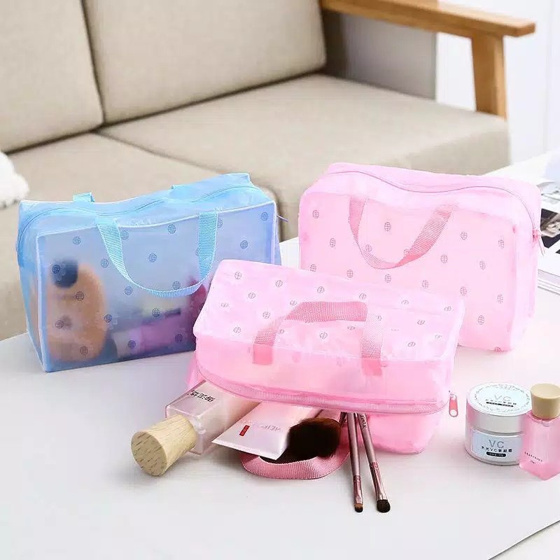 Tas Kosmetik Transparan Makeup