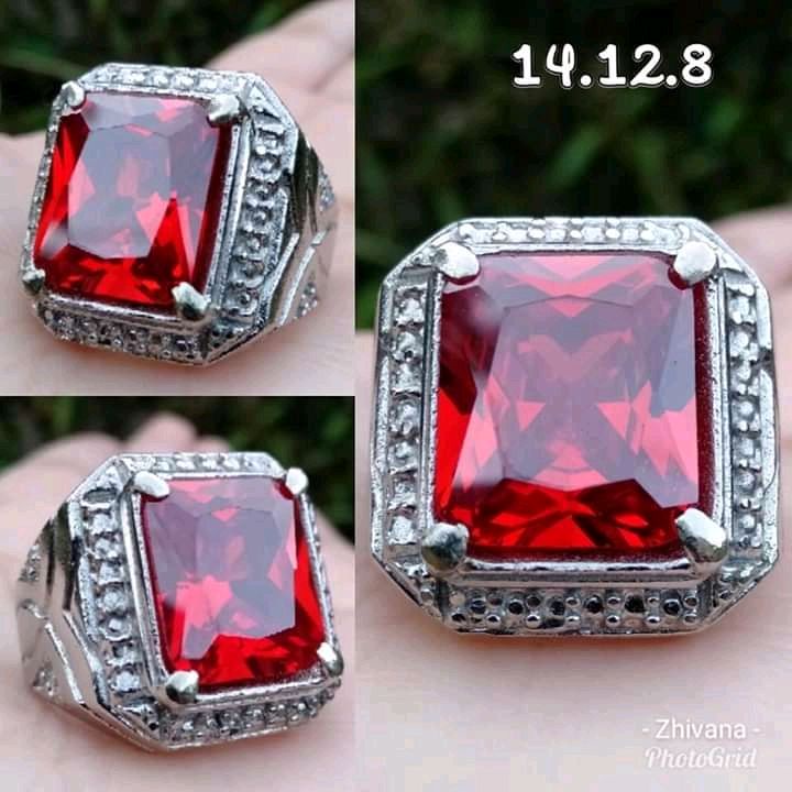 Cincin Batu Merah Siam / Red American Diamond